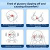 2Pcs Anti-slip Eyeglass Frame Decor Soft Silicone Eyeglass Ear Hooks Glasses Ear Grips  Daily Wear