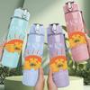 1PC Sunset Sunflower Retro Boho Art Print 750ml Portable Sports Water Bottle Leakproof Travel Gym Drink Cup