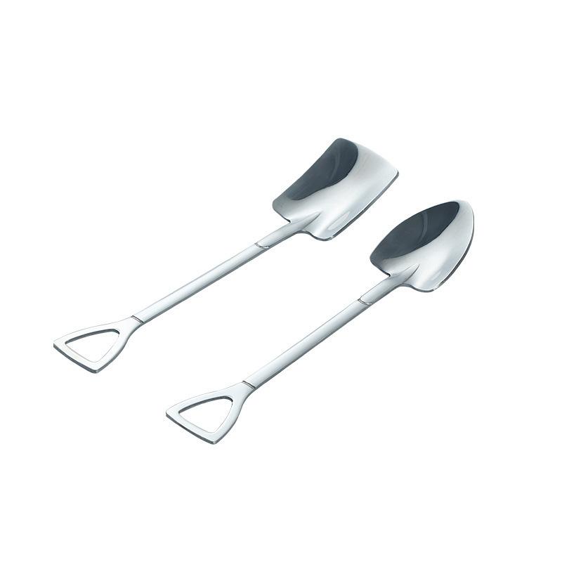 3 Pcs/Lot Iron Catalpa Spoon Thickened Stainless Steel Creative Eating Watermelon Artifact Shovel Spoon Iron Catalpa Spoon Dessert Ice Cream