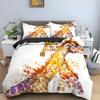 Cartoon Giraffe King Queen Duvet Cover Kids Girls Boys Animal Bedding Set Wildlife Quilt Cover 2/3pcs Polyester Comforter Cover