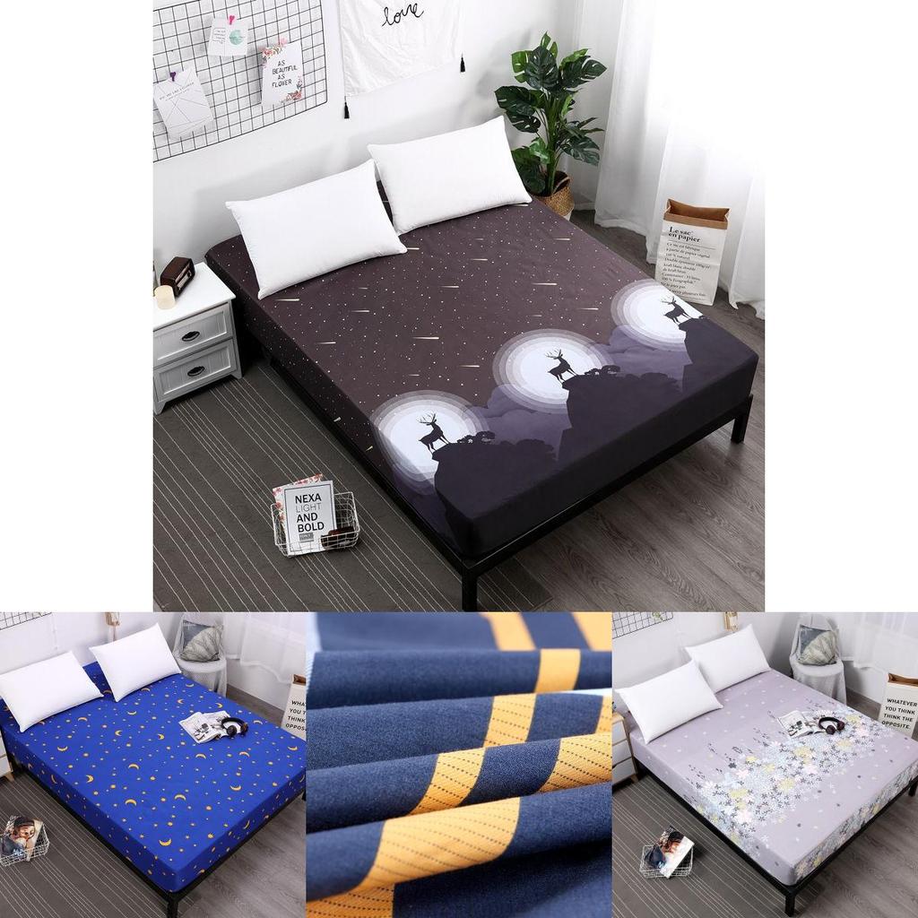 Водонепроницаемый защитный чехол для матраса с цветочным принтом, идеально подходящий для младенцев и домашних животных, глубина 30 см