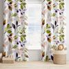 2Pc Autumn Leaves Watercolor Pattern Curtains, Polyester Fabric, Machine Washable, Suitable For Bedroom, Living Room Decoration