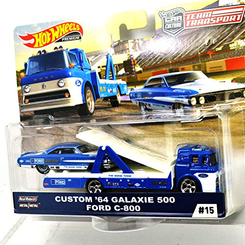 MATTEL HOTWHEELS TRANSPORT CUSTOM GALAXIE 500 FORD Mattel Hot Wheels scale Culture Team Transport Custom Galaxy 500 Ford 164SCALE "TEAM '64 - C-800"