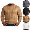 Men's  Solid Color  Knitted Sweater  Twisted Dough  Self-Cultivation  Round Neck  Lazy Style