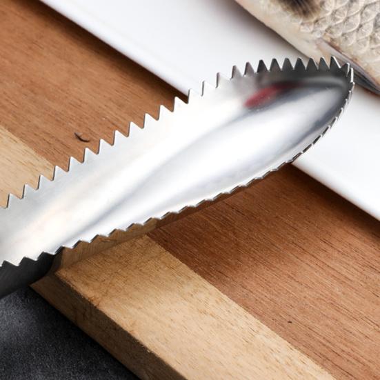 Yousheng Fish Scale Scraper Stainless Steel Fish Scaler Comfort Grip Fish Scale Remover Tool Kitchen Gadget for Home