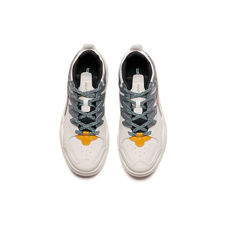 Anta Lifestyle Series Non-Slip Durable Low-Top Skate Shoes Men Sneaker Black Gray 112018041-3