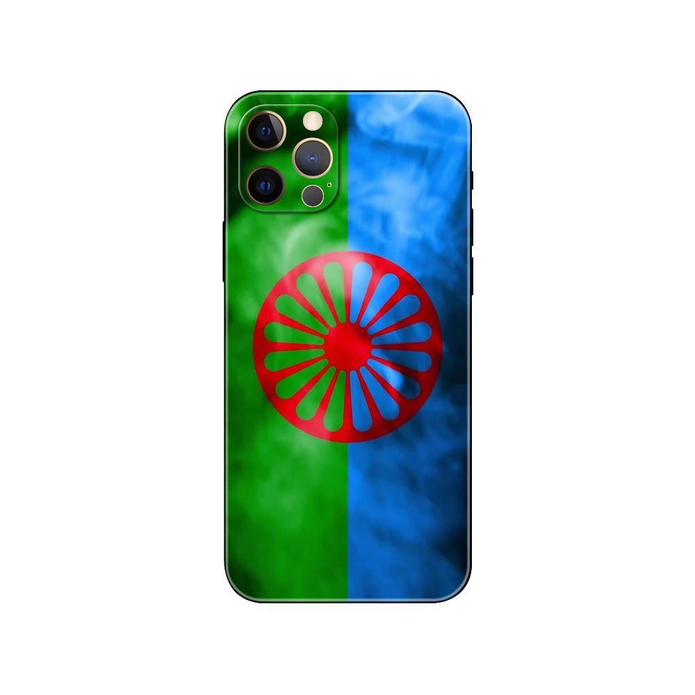 Чехол для телефона Gypsy Romani Roma Flag для iPhone 5 5S 2020se 6 6s 7 8 plus x 10 XR XS 11 12 13 mini pro MAX, черная задняя крышка из ТПУ