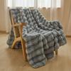 Luxury Solid Color Faux Rabbit Fur Blanket Winter Thickened Warm Faux Fur Blanket Soft Fluffy Throws Blankets for Sofa Bed Naps