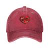 Romantic Red Broken Heart Baseball Cap for Men Women Vintage Trucker Hat Golf Hats Dad Caps
