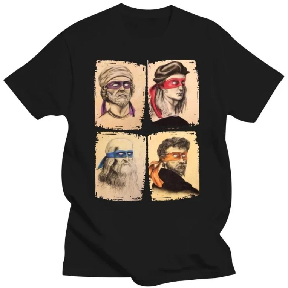 2024Artists Leonardo Da Vinci Casual T Shirt Summer Stuff For Adult Science Turtles Hip Hop TShirt Oversized Graphic T Shirts