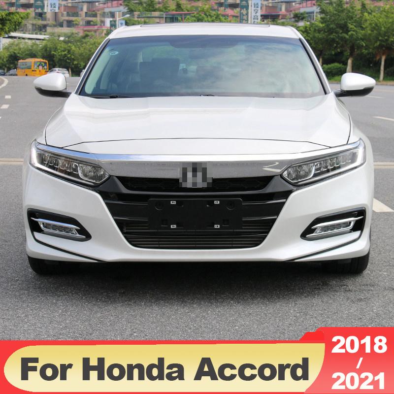 Для Honda Accord X 10th 2018 ABS углеродное волокно передняя противотуманная фара крышка лампы накладка бампер отражатель аксессуары