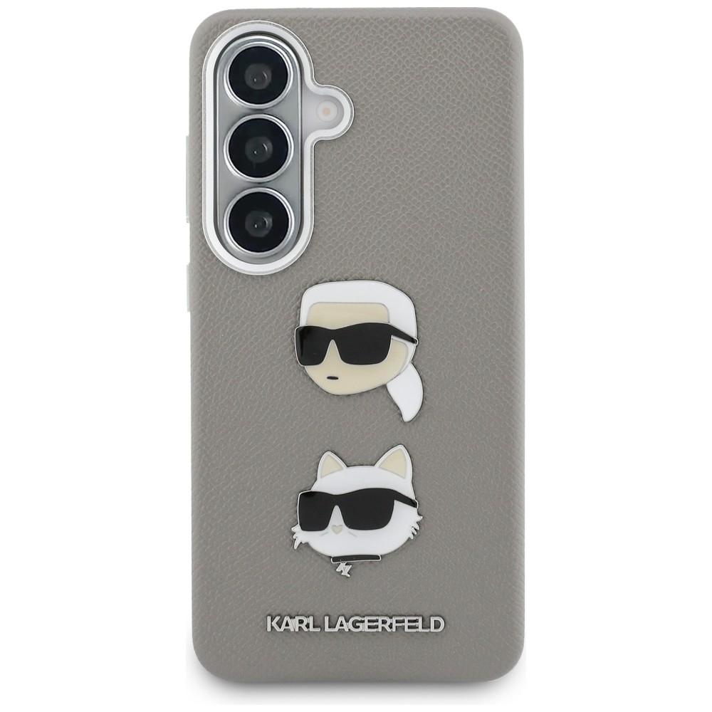Karl Lagerfeld Saffiano Double Heads Metal Case for Samsung Galaxy S26 Silver
