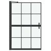 Black and Transparent Shower Screen 80 x 68 x 128 cm
