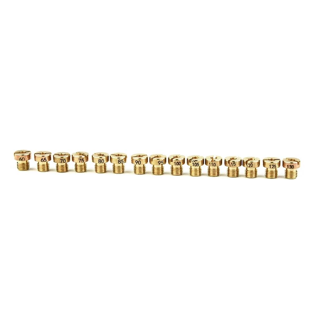M6 Jets Nozzle 15 Pcs Carburetors Different Main Nozzles Jet M6 Set For 12mm-17.5mm Dellorto Main High QualityCarburetors Jets 7