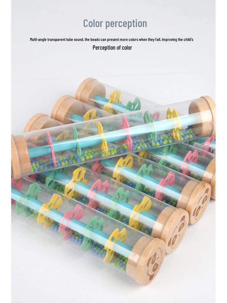 Игрушка-дождевая палка в стиле бамбука: Визуальный и слуховой инструмент раннего развития для младенцев и малышей