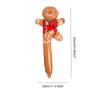 6Pcs New Christmas Inflatable Elk Santa Claus Gingerbread Man Snowman Style Handheld Balloon Stick Party Supplies Decoration