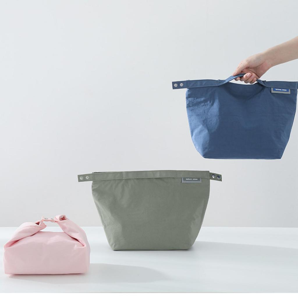 NASSIA Lunch Bag, Thermal/Cold Insulated, Foldable, Waterproof (Pink)