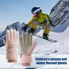 Детские зимние перчатки для снега, ветрозащитные термоперчатки для сенсорного экрана, теплые варежки для сноуборда