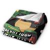 Italian Brainrot Bulbito Bandito pattern Flannel printed blanket suitable for all seasons for living room office sofa and travel