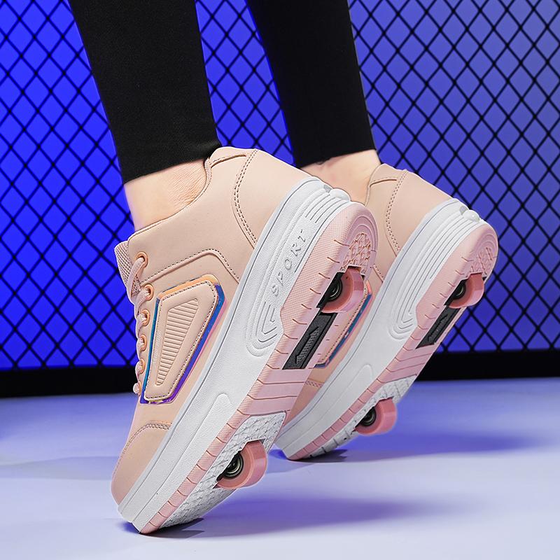 Обувь для роликовых коньков. Детские кроссовки с колесами. Детские роликовые коньки. Спортивная обувь на открытом воздухе.