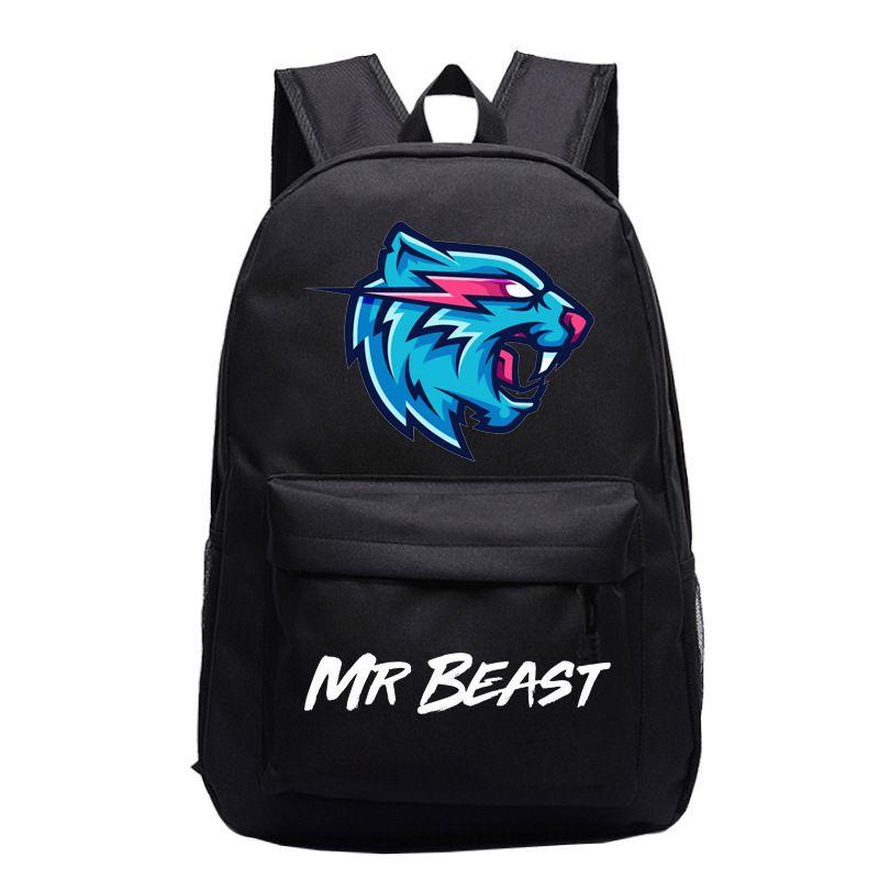 Рюкзак Mr Beast Lightning Cat большой вместимости, школьная сумка из дышащего материала