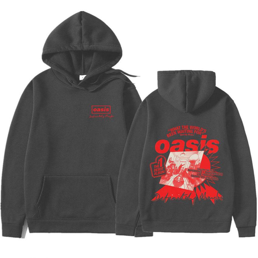 Худи Punk Oasis Свободный Повседневный Пуловер Высокое Качество Одежда Y2k Популярный Оверсайз Спортивный Костюм Осень Зима Толстовка Унисекс