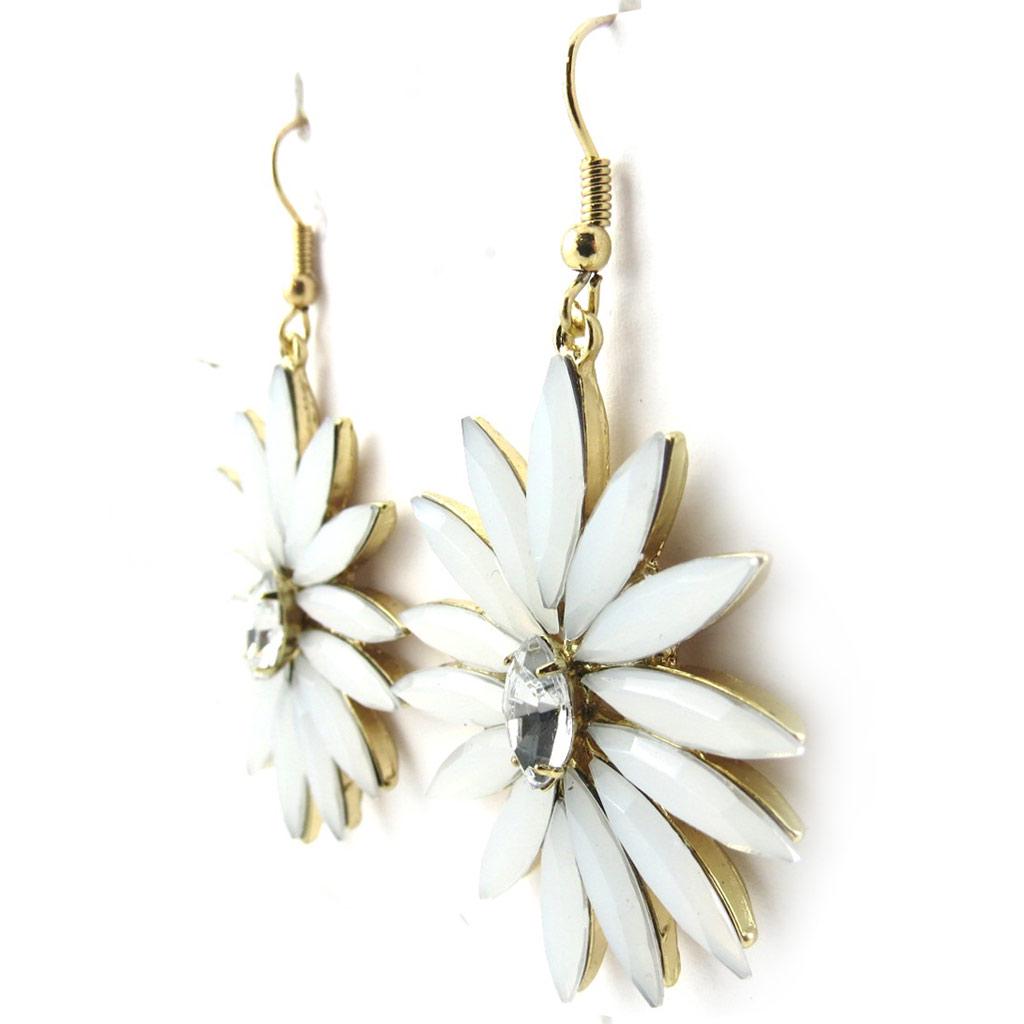 Les Trésors De Lily [N0208] - Дизайнерские серьги "Сисси" белые