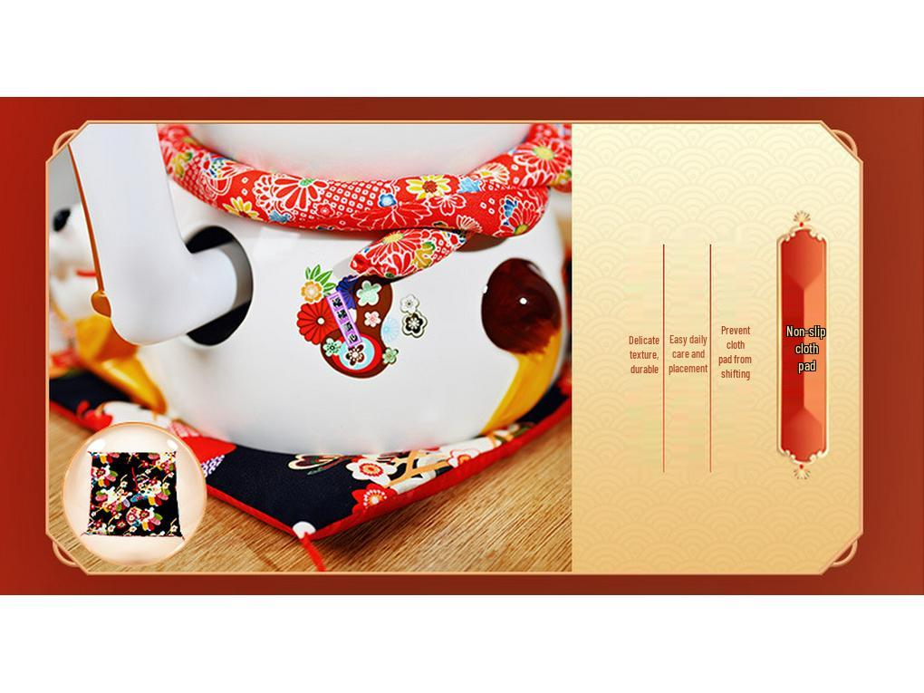 Automatic Waving Fortune Cat Figurine - New Style Housewarming Gift for Front Desk or Shop