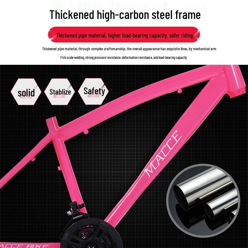 26-Inch Adult Mountain Bike with Double Disc Brakes and Variable Speed for Off-Road Riding