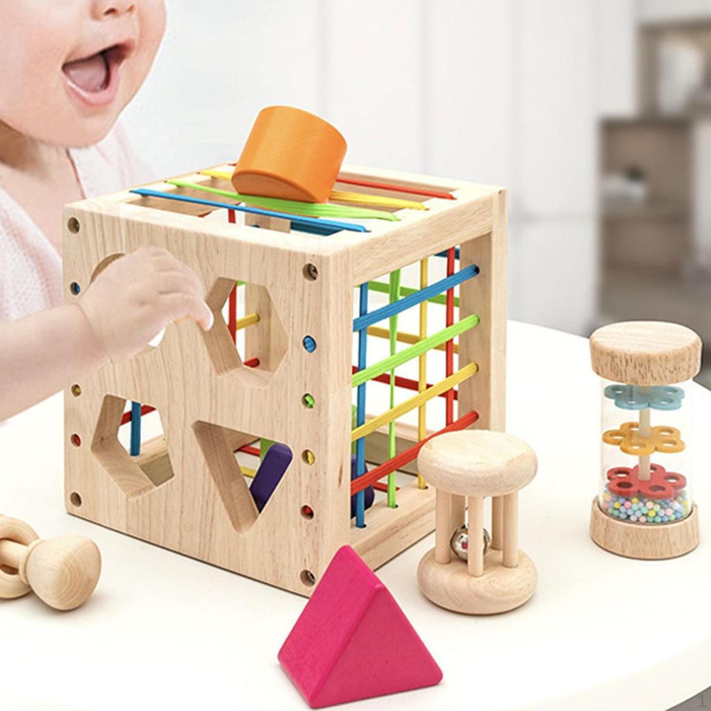 Activity Cube Center ,Fine Motor Skills Matching Game Sensory Learning Toys Shape Sorter