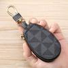 Key Ring PU Car Key Storage Bag Zipper Closure Key Holder Solid Color Compact Coin Purse  Car