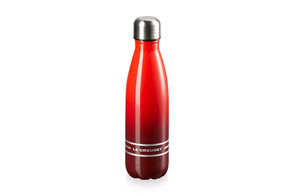 Le Creuset Hydration Cherry Stainless Japanese Bottle, 500ml, Red, Steel, Lightweight, Insulated, [Official Product]