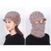 Woolen Yarn Scarf Cap Warm Ring Scarf Ski Mask Caps New Women Winter Hat  Cycling