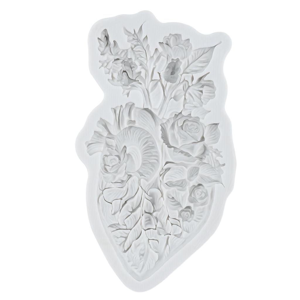 Силиконовая форма для человеческих органов Легкое Сердце Мозг Череп Скелет Формы для мастики Инструменты для украшения торта Топпер для кексов Конфеты Сахарная мастика Полимерная глина