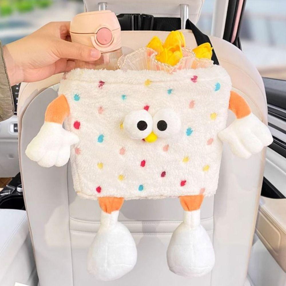 Creative Paper Storage Case Cartoon Car Trash Can Gift Vehicle Trash Bin Home Decoration