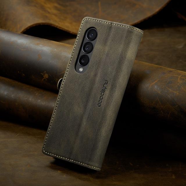 Anti -Shock Full Body Leather Case For Samsung Galaxy Z Fold 4 Fold5 Fold4 Fold 5 5g Zfold4 Zfold5 Card Holder Cell Phone Cover