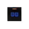 12V Blue Orange Light Latching Momentary Push Switch 22 X 22mm For Toyota Prado 150 Series Camry Hiace Corolla RAV4 Land Cruiser