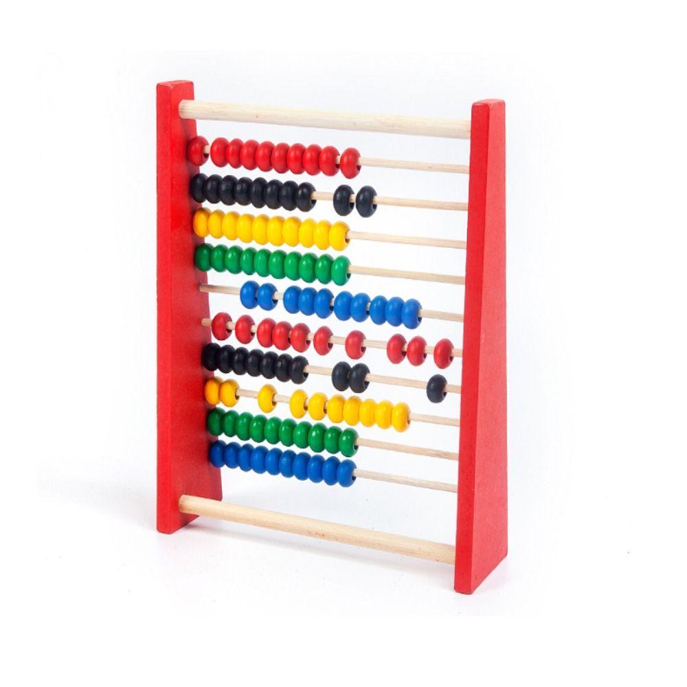 Durable Educational Learning Toy Wooden Abacus Intelligence Development Calculation Bead Counting