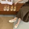 Туфли-балетки с круглым носком и плоским бантом женские 2025 новые нежные французские туфли Мэри Джейн вечерний ветер светлый вырез одинарные туфли