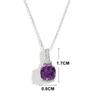 Stunning Silver Earring Ring Necklace for Women & Girls Natural Amethyst February Birthstone Jewelry Proposal Dating Love Gift