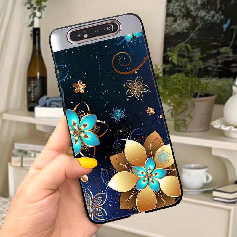 Case For Samsung A80 Case Soft Silicone Cartoon Back Cover For Samsung Galaxy A80 GalaxyA80 A 80 A805 Fundas shell Black coque