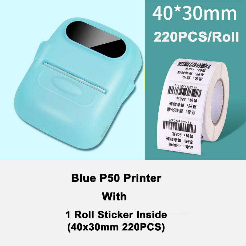 Машина для изготовления этикеток с лентой, принтер этикеток со штрих-кодом, мини-портативный Bluetooth-термоэтикетировщик для малого бизнеса, домашнего офиса