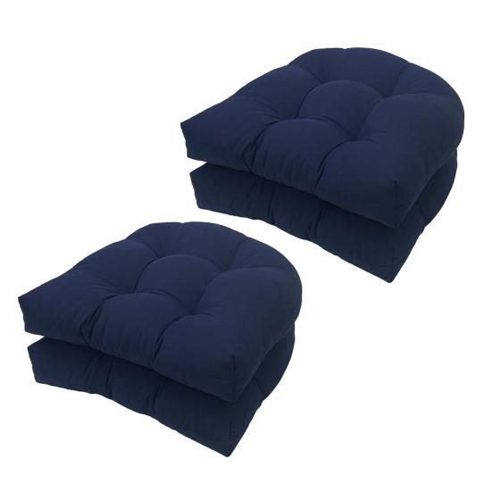 2 шт. уличные подушки для стульев, водонепроницаемые U-образные мягкие подушки для сидений, толстый хлопковый наполнитель, легко чистящаяся подушка для патио для гостиной