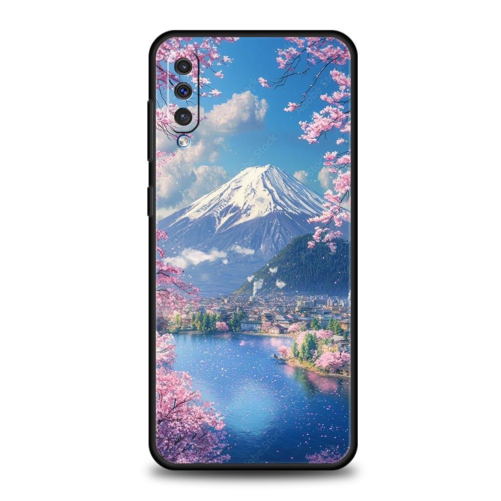 Япония Гора Фудзи Вишня Чехол для телефона для Samsung A56 A36 A26 A24 A12 A14 A16 A50 A70 A20E A22 A40 A34 A54 A42 A52 A04s A06