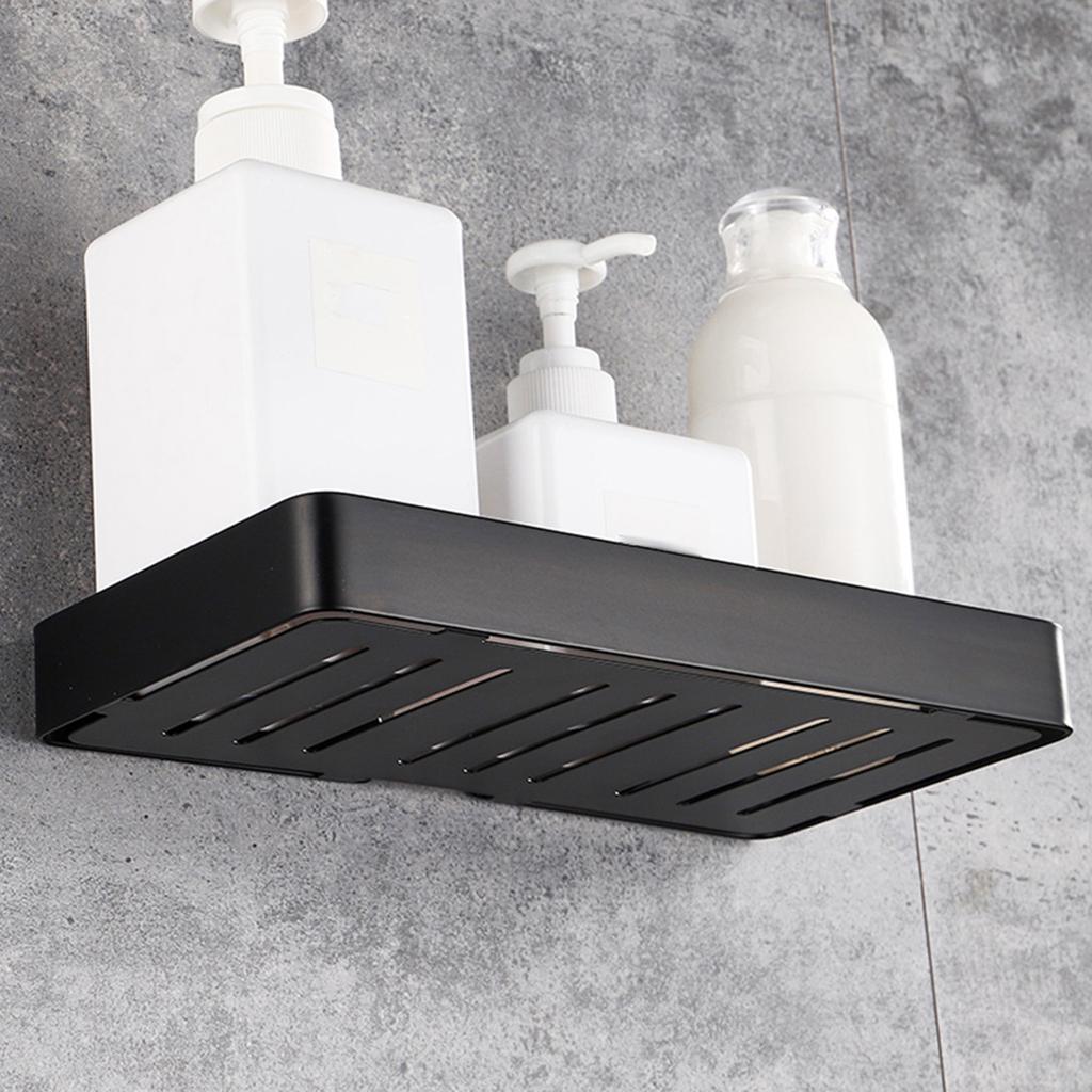 Настенный держатель для мыла из нержавеющей стали, полка для слива для ванной комнаты и кухни (черный)