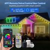 Smart RGBIC LED Eave Lights 300FT Permanent Outdoor IP67 Waterproof Festival Flashing Lighting Fairy String Holiday Lighting