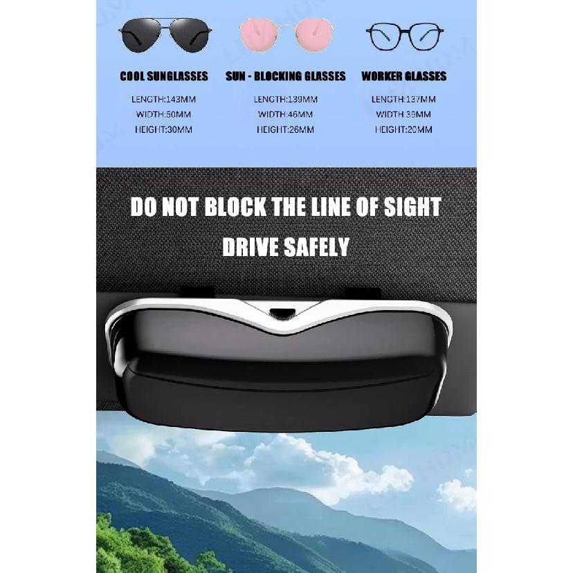 Car Sun Visor Glasses Case Anti-Scratch Auto Sunglasses Holder Eyeglasses Storage Hard Box Universal for Sedan Suv Mpv Truck