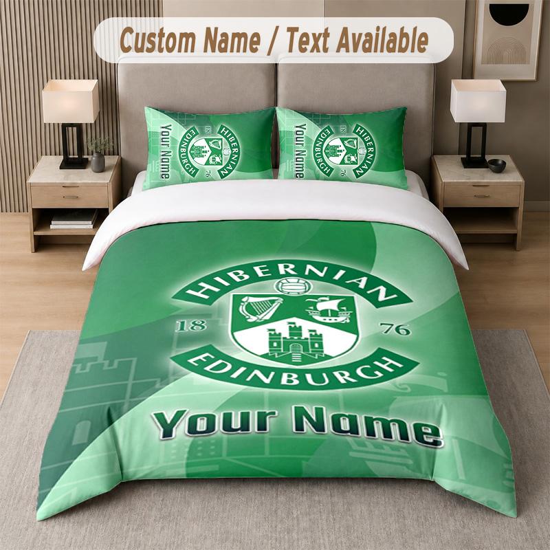 Постельное белье с дизайном Hibernian FC Набор на заказ 1 пододеяльник и 2 наволочки