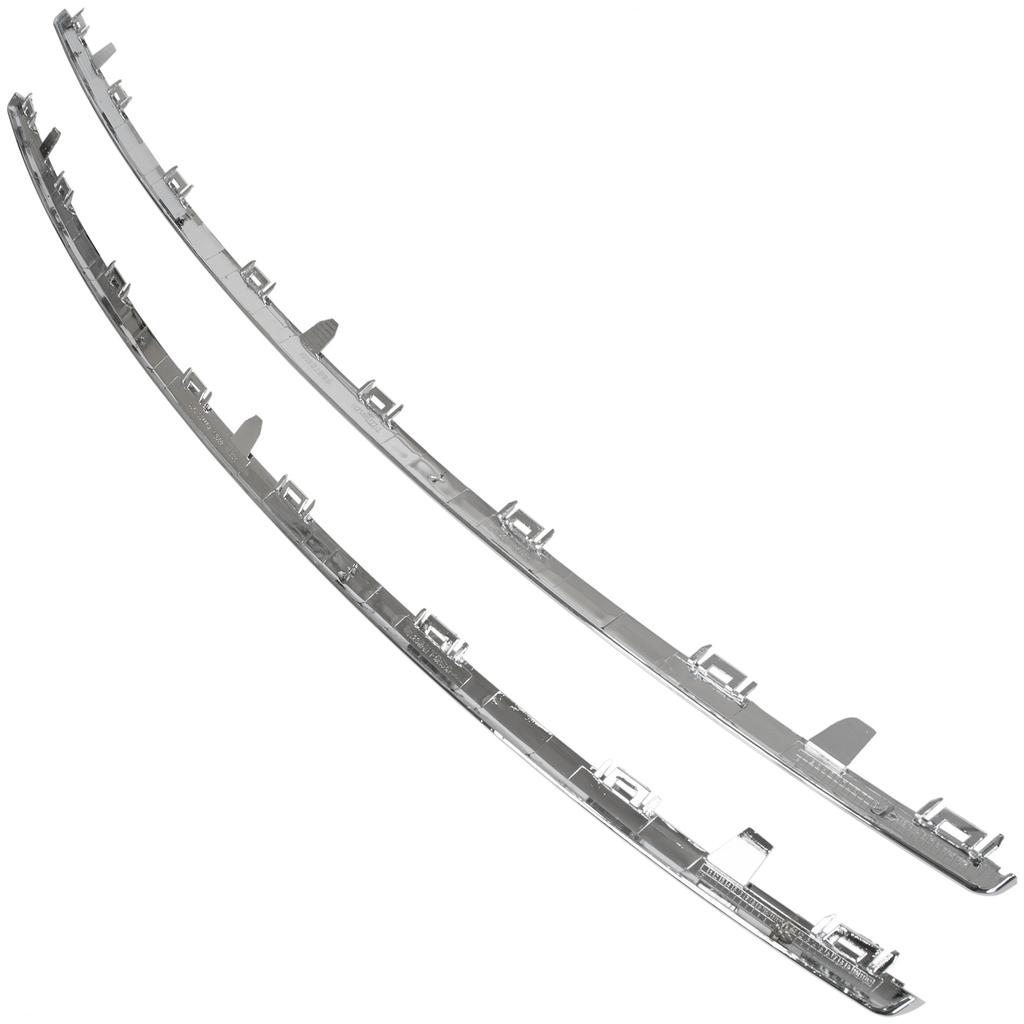 Peugeot 508 I 10-15 Upper Grille Trim & Lower Grille Trim Between Headlights, Chrome, 2 Pieces Set