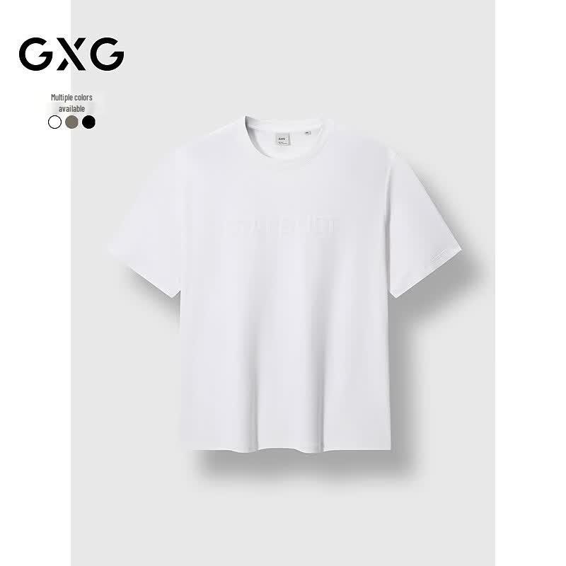 Мужская простая разноцветная футболка с коротким рукавом GXG